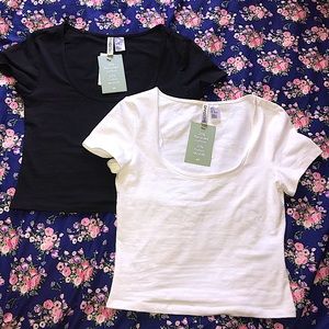 Cotton Jersey Tops ( Black and White )